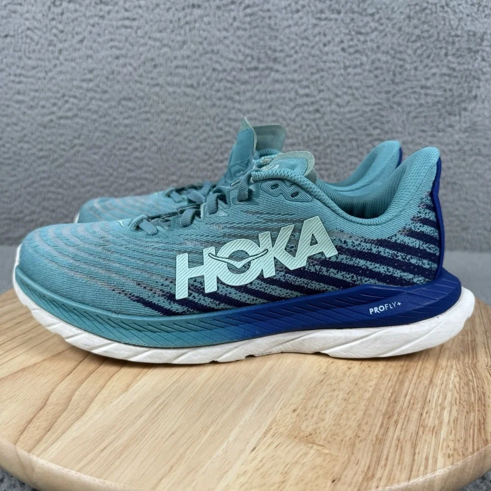 Hoka One One Mach 5 Womens‎ Size 9 B Blue Ocean Mist Running Shoes 1127894 OMES